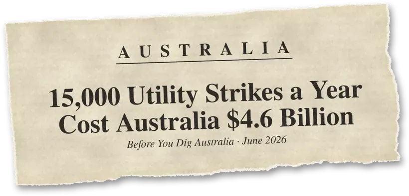 News headline: Australia: More than 15,000 utility strikes a year cost Australia about $4.6 billion.
