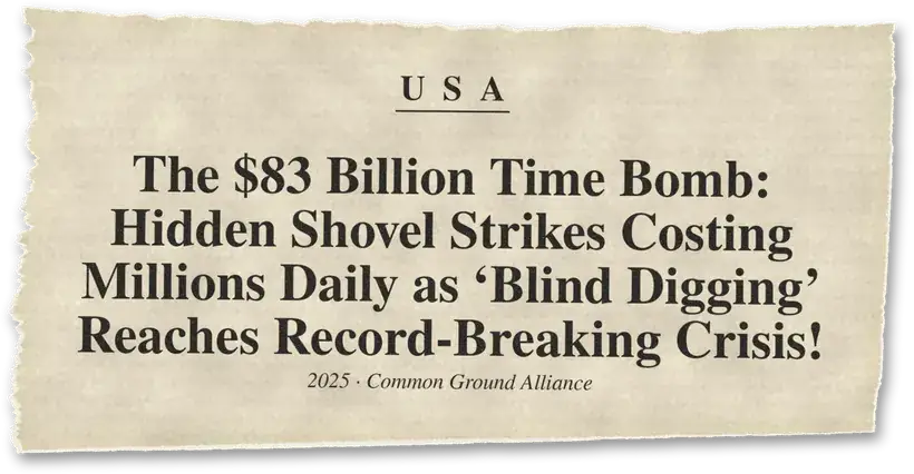 News headline: USA: “Blind digging” reached record levels, with the cost put at $83 billion.